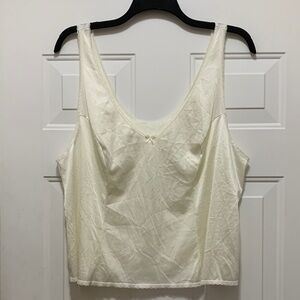 Vassarette Cream Lingerie Satin Camisole Top - Size 3X